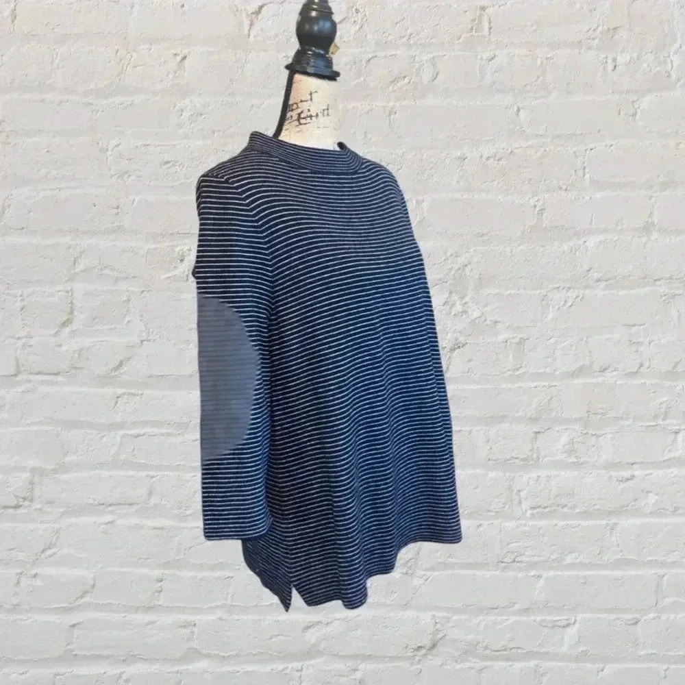Loft Striped Mock Turtle Neck - Picture 3 of 4